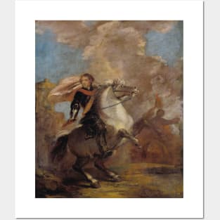 An Officer on Horseback by Joshua Reynolds Posters and Art